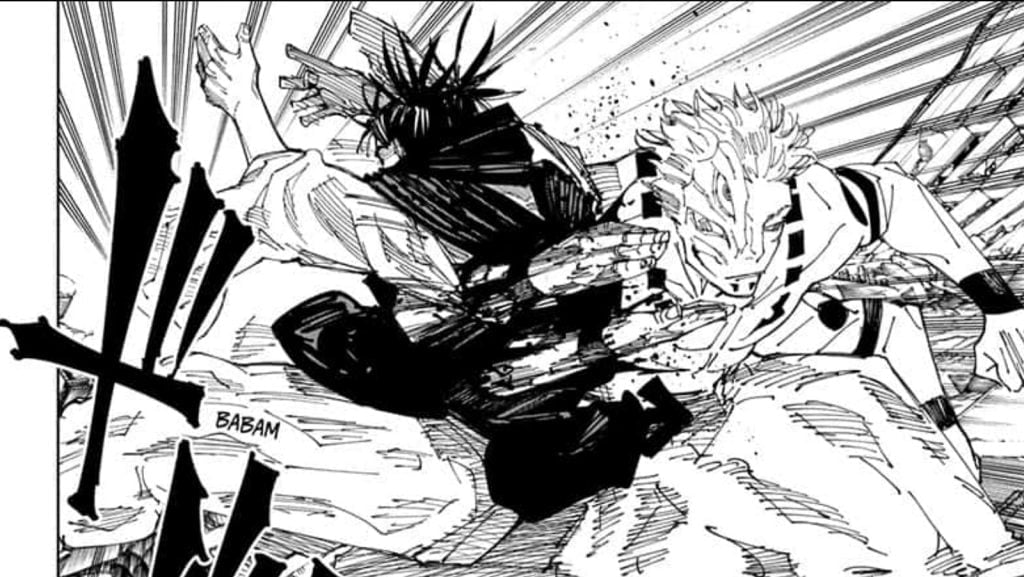 Choso qui revient après plusieurs semaines dans Jujutsu Kaisen chapitre 252